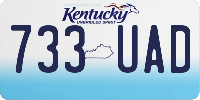 KY license plate 733UAD