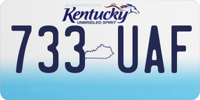 KY license plate 733UAF