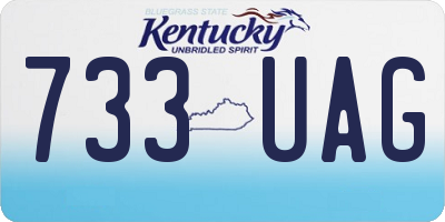 KY license plate 733UAG