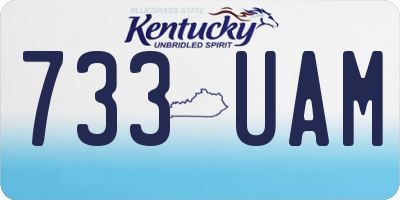 KY license plate 733UAM