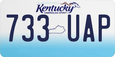 KY license plate 733UAP