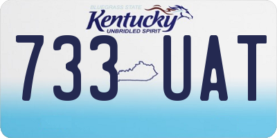 KY license plate 733UAT