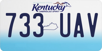 KY license plate 733UAV