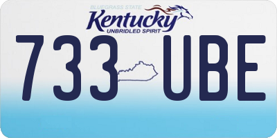 KY license plate 733UBE