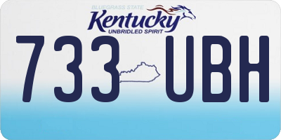 KY license plate 733UBH