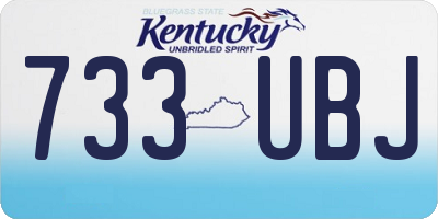 KY license plate 733UBJ