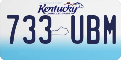 KY license plate 733UBM