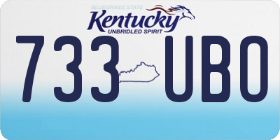 KY license plate 733UBO