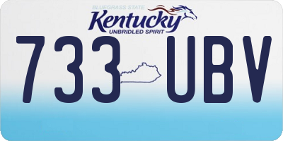 KY license plate 733UBV