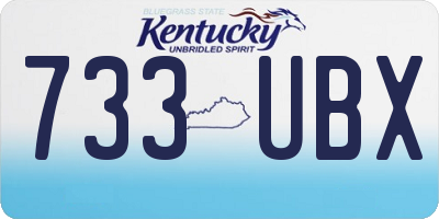 KY license plate 733UBX