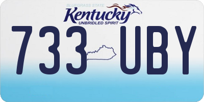 KY license plate 733UBY