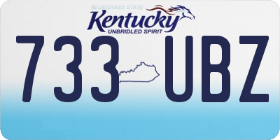 KY license plate 733UBZ