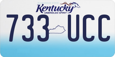 KY license plate 733UCC