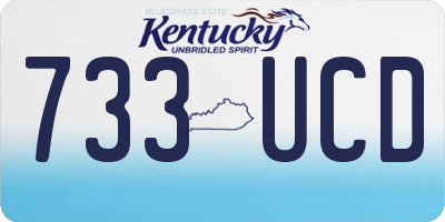 KY license plate 733UCD