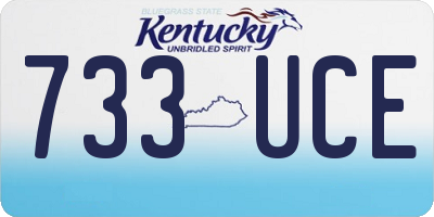 KY license plate 733UCE
