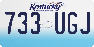 KY license plate 733UGJ