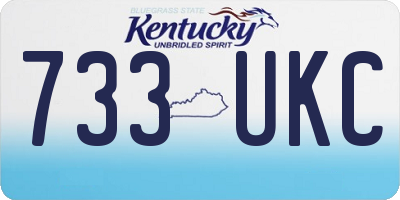 KY license plate 733UKC