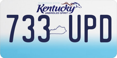 KY license plate 733UPD