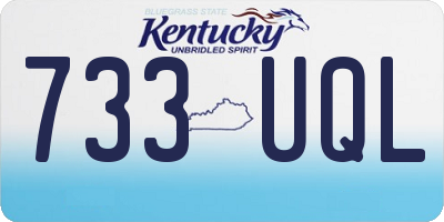 KY license plate 733UQL