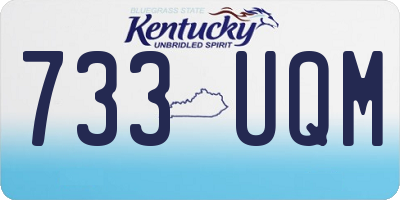 KY license plate 733UQM
