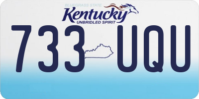 KY license plate 733UQU
