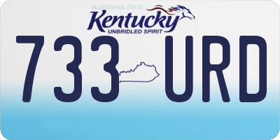 KY license plate 733URD