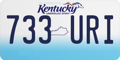 KY license plate 733URI