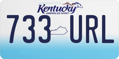 KY license plate 733URL