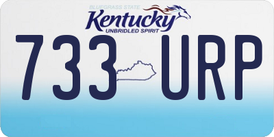 KY license plate 733URP
