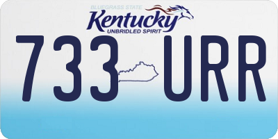 KY license plate 733URR