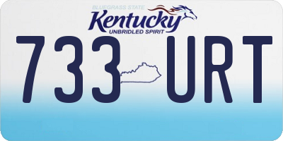 KY license plate 733URT