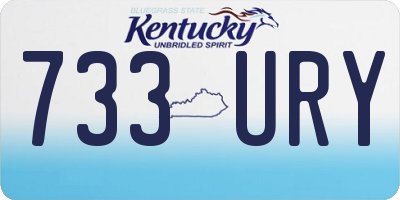 KY license plate 733URY