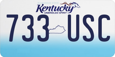 KY license plate 733USC