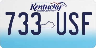 KY license plate 733USF
