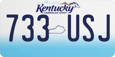 KY license plate 733USJ