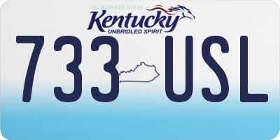 KY license plate 733USL