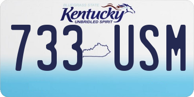 KY license plate 733USM