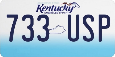 KY license plate 733USP