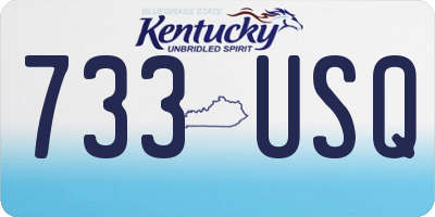 KY license plate 733USQ