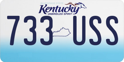 KY license plate 733USS