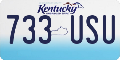 KY license plate 733USU