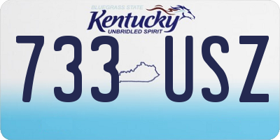 KY license plate 733USZ