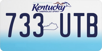 KY license plate 733UTB