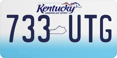KY license plate 733UTG