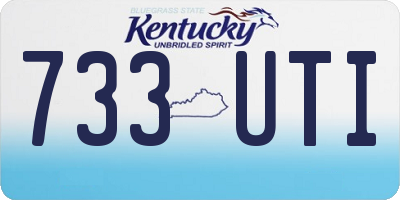KY license plate 733UTI