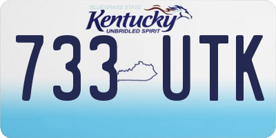 KY license plate 733UTK