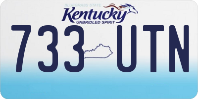 KY license plate 733UTN