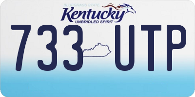 KY license plate 733UTP