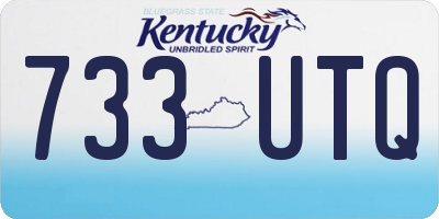 KY license plate 733UTQ