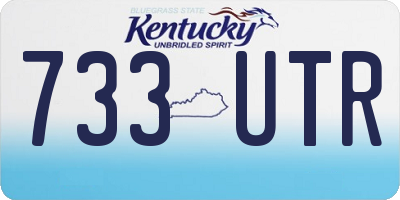 KY license plate 733UTR